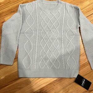 Classic Gray Knit Sweater for Kids
